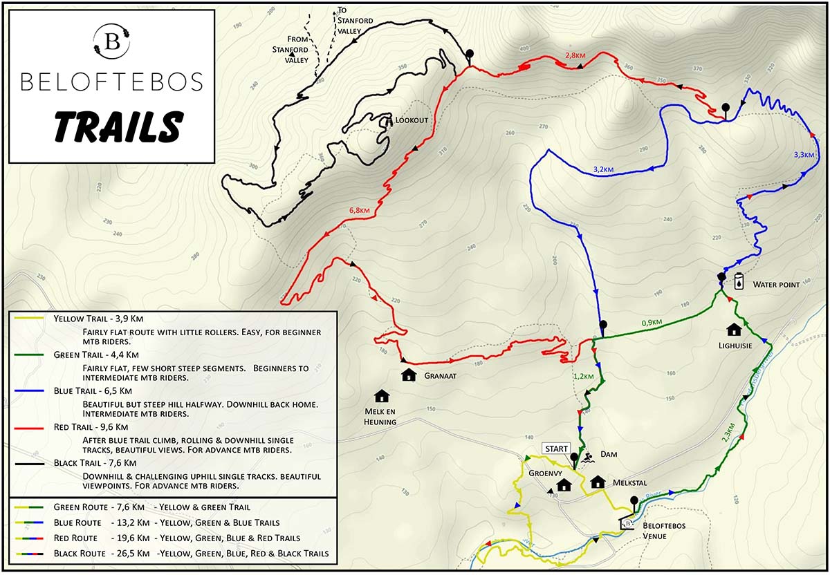 Beloftebos MTB Trails Map